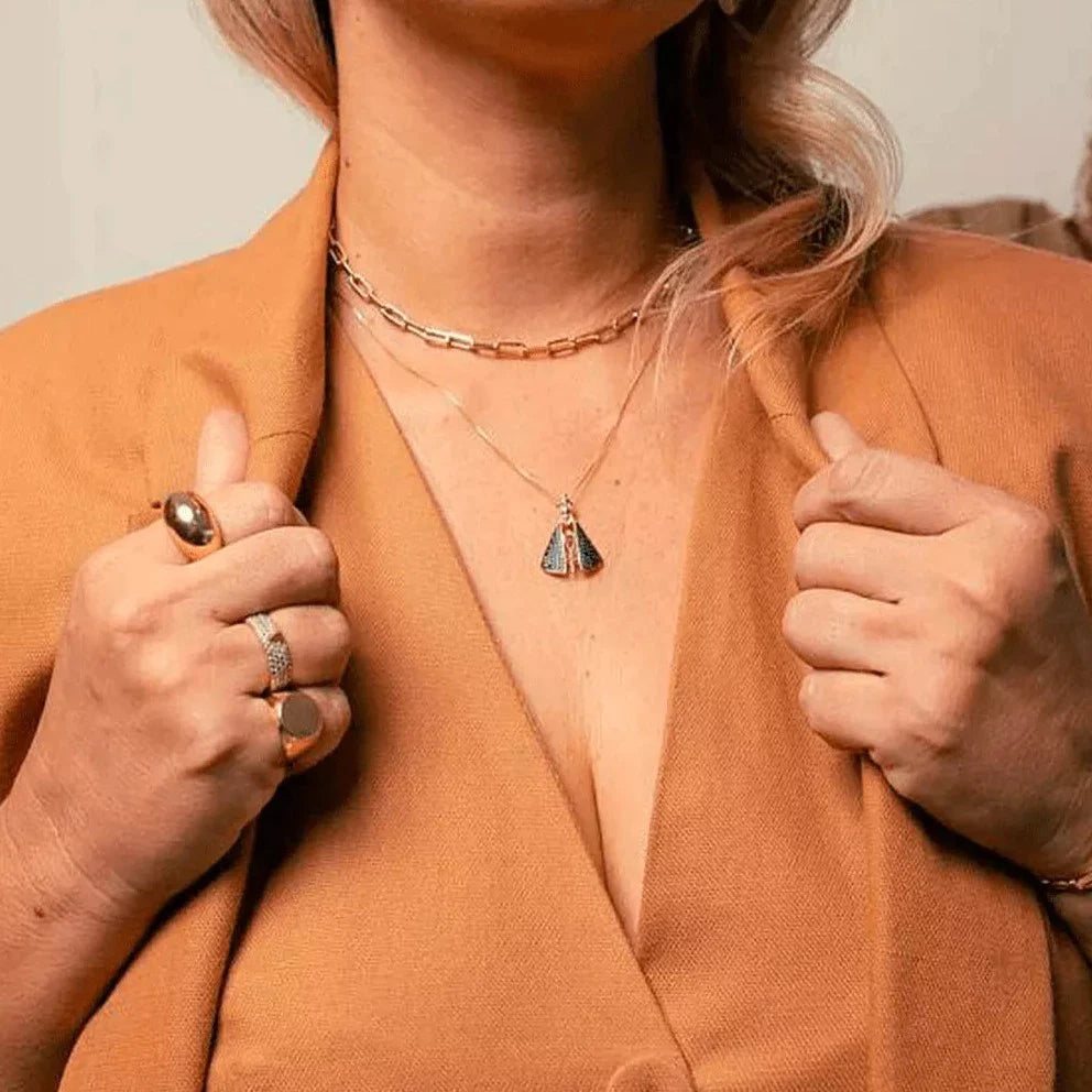 (COMPRE 1 LEVE 2) Colar Nossa Senhora Aparecida - Dupla Face com Manto de Zircônia