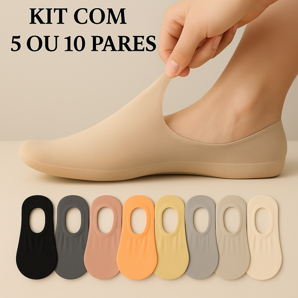 Kit de Meias Invisíveis Antiodor Confort (Promoção Por Tempo Limitado)