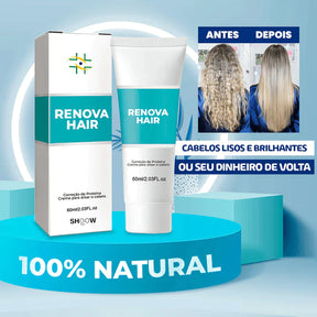 (Oferta de Lançamento Pague 1 Leve 2) Creme Alisador Renova Hair😍| Resultado em 10 minutos