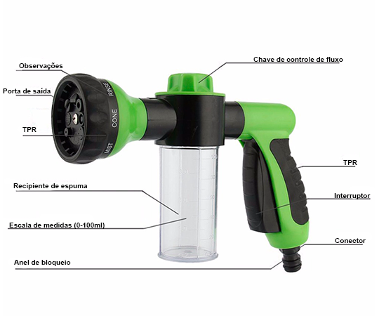 Pistola de Água Mimus - 8 em 1