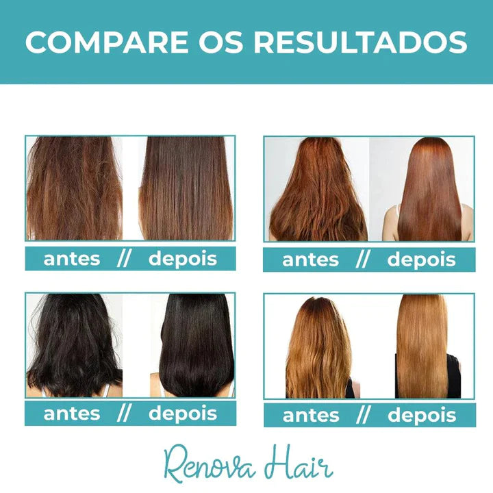 (Oferta de Lançamento Pague 1 Leve 2) Creme Alisador Renova Hair😍| Resultado em 10 minutos