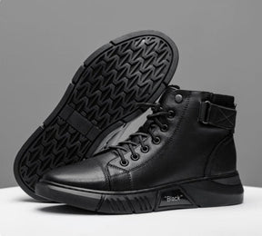 Bota Masculina Italiana Casual de Couro Martin de cano Alto